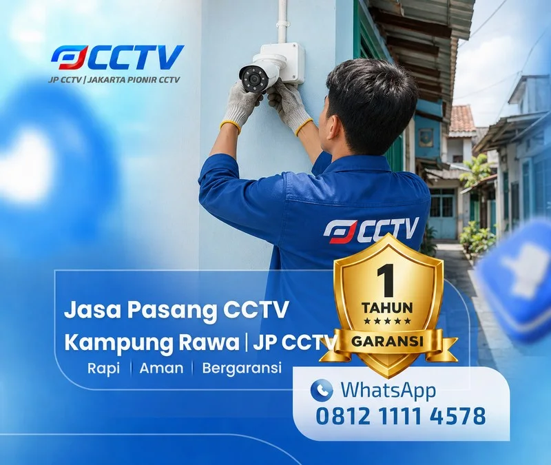 Proses teknisi CCTV bersama teknisi JP CCTV di Kampung Rawa