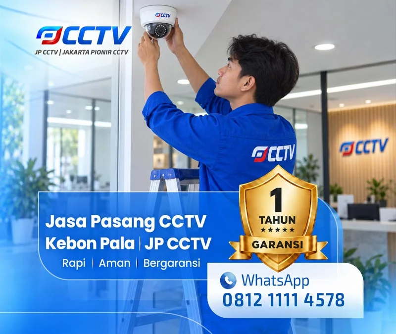 Dokumentasi lapangan pemasangan CCTV JP CCTV di Kebon Pala