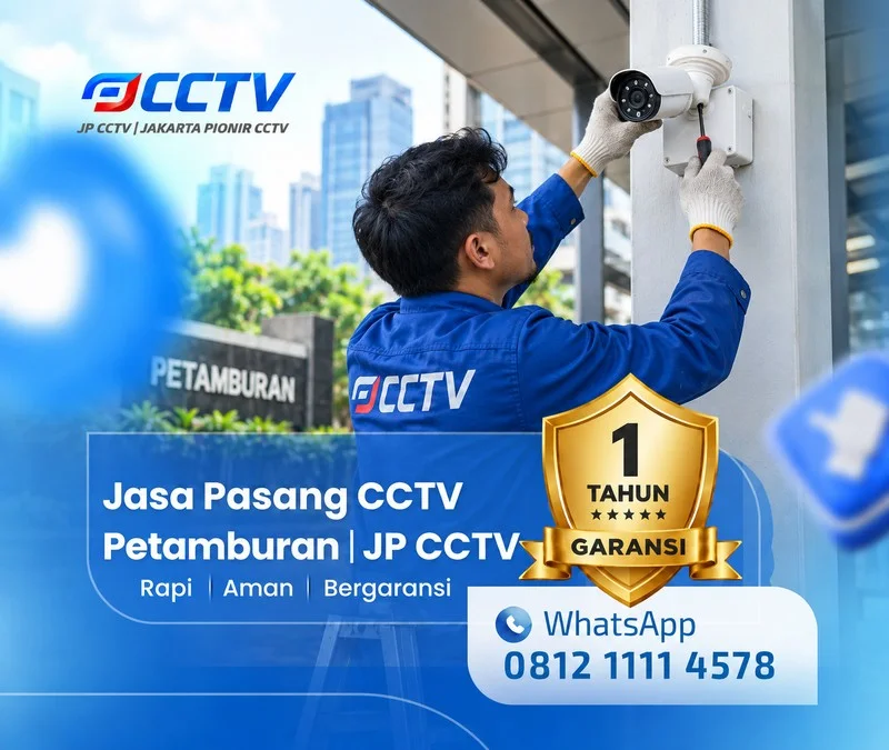Pemasangan dan pengaturan teknisi CCTV JP CCTV di Petamburan