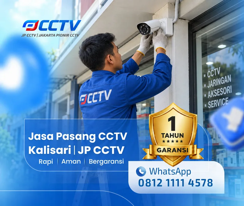 Pemasangan dan pengaturan teknisi CCTV JP CCTV di Kalisari