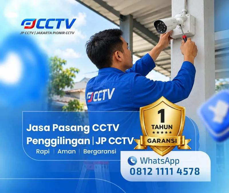 Proses teknisi CCTV bersama teknisi JP CCTV di Penggilingan