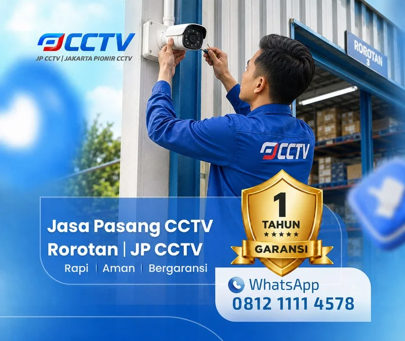 Tim JP CCTV menangani teknisi CCTV di Rorotan Jakarta Utara