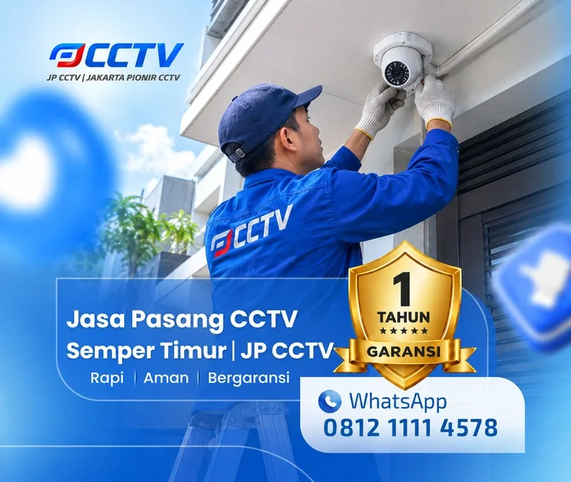 Tim JP CCTV menangani teknisi CCTV di Semper Timur