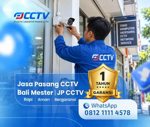 Proses teknisi CCTV bersama teknisi JP CCTV di Bali Mester
