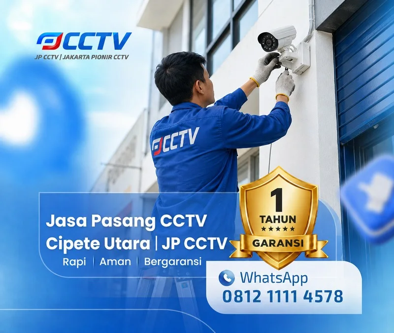 Tim JP CCTV menangani teknisi CCTV di Cipete Utara