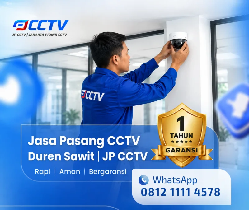 pemasangan CCTV oleh tim JP CCTV di Duren Sawit