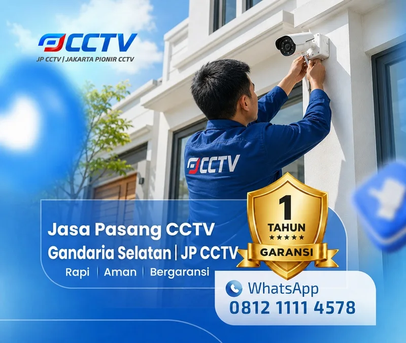 Pemasangan dan pengaturan teknisi CCTV JP CCTV di Gandaria Selatan