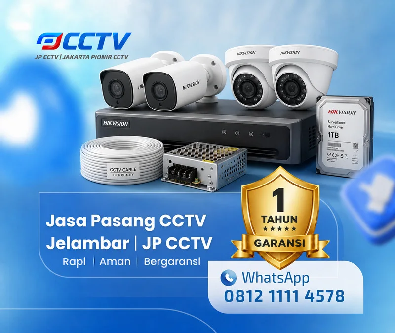 Proses kamera CCTV Hikvision bersama teknisi JP CCTV di Jelambar