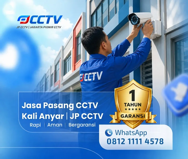 Proses teknisi CCTV bersama teknisi JP CCTV di Kali Anyar