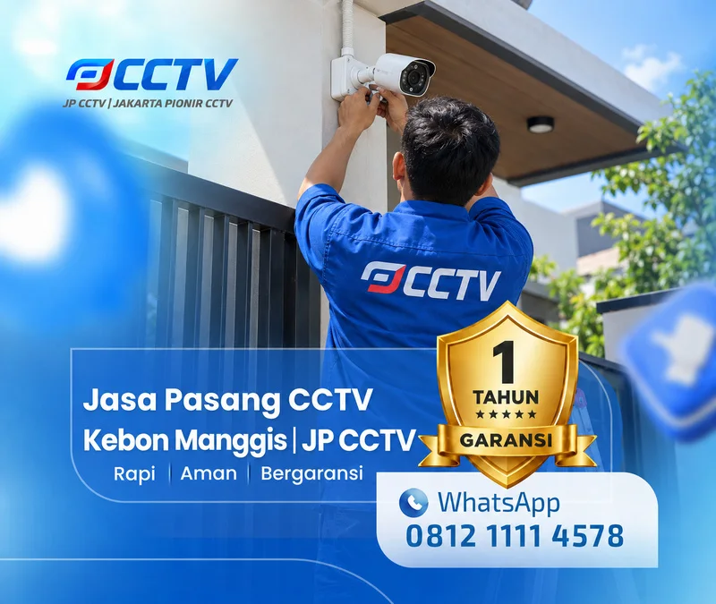 Proses teknisi CCTV bersama teknisi JP CCTV di Kebon Manggis