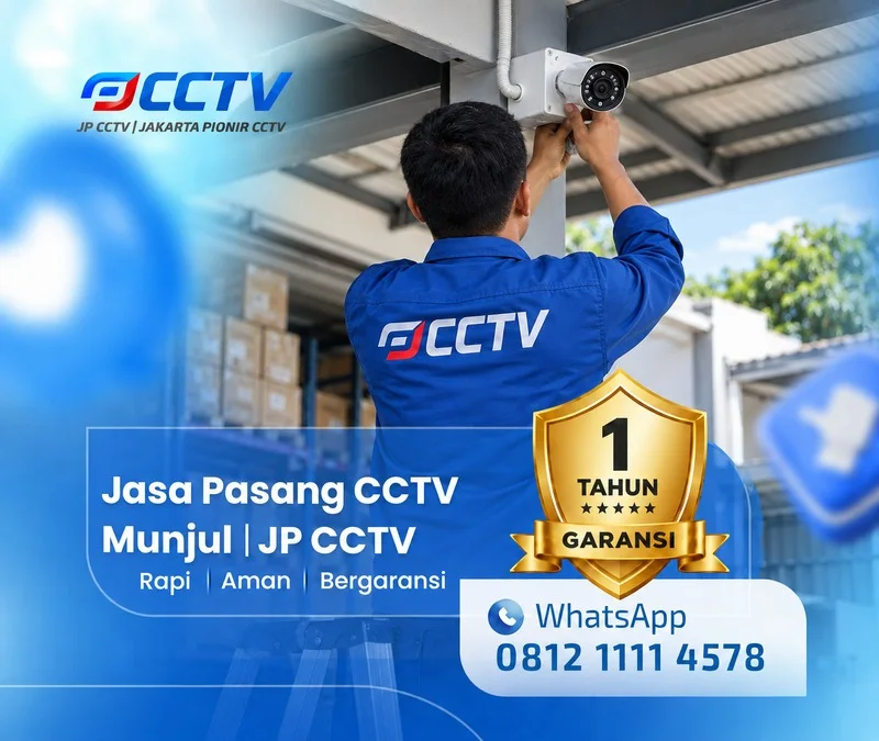 Proses teknisi CCTV bersama teknisi JP CCTV di Munjul
