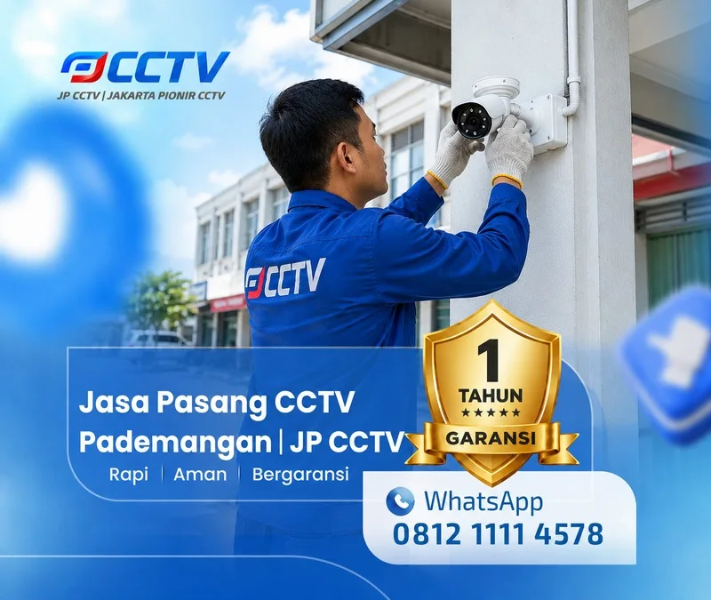Tim JP CCTV menangani teknisi CCTV di Pademangan