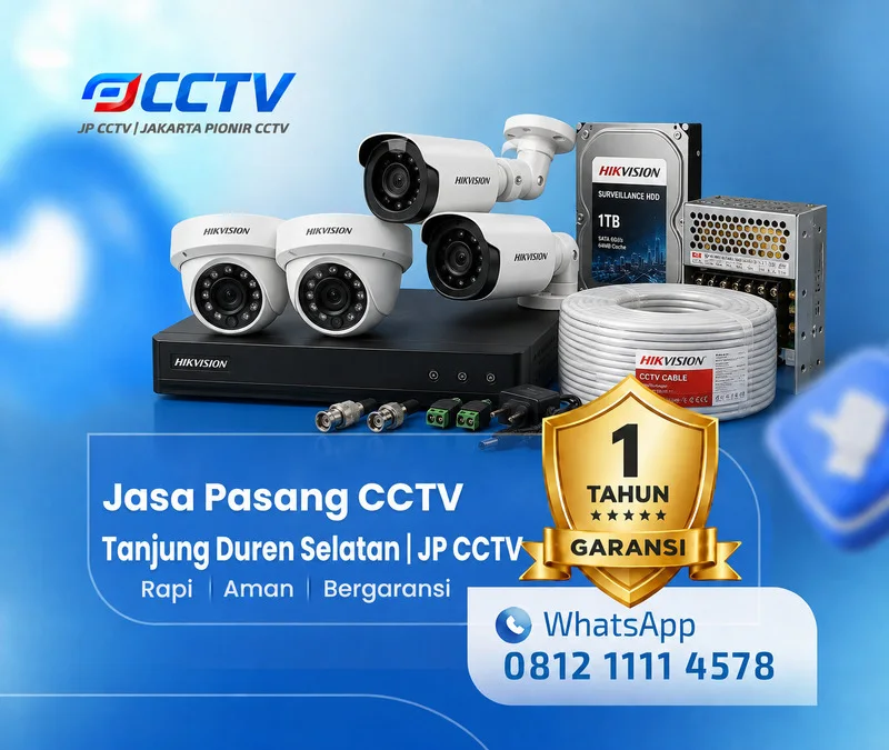 Hasil kamera CCTV Hikvision oleh JP CCTV di Tanjung Duren Selatan