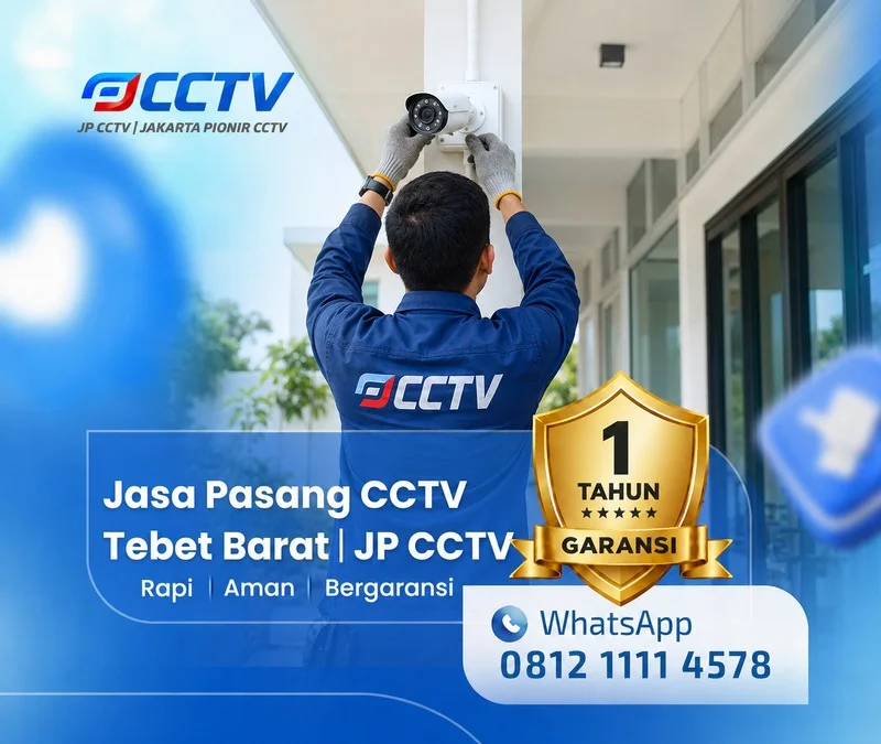 Teknisi JP CCTV memasang CCTV di Tebet Barat