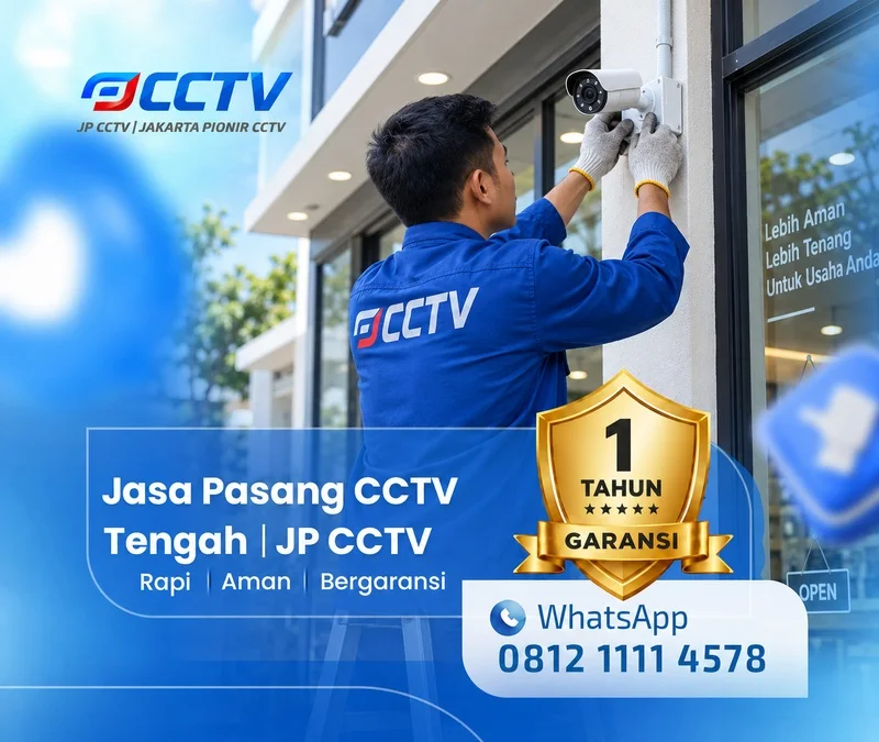 Proses teknisi CCTV bersama teknisi JP CCTV di Tengah Jakarta Timur