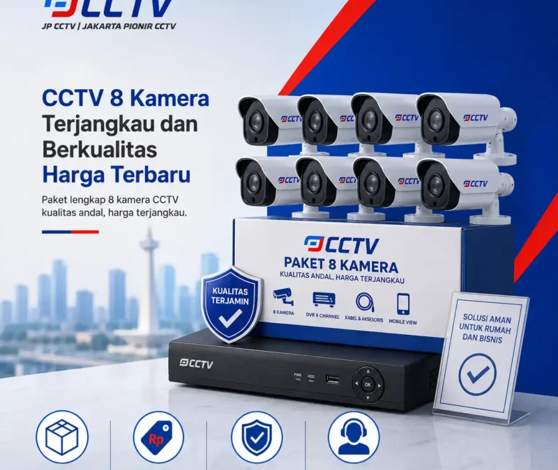 CCTV 8 Kamera Terjangkau dan Berkualitas Harga Terbaru dari JP CCTV dengan paket lengkap, harga terjangkau, dan layanan profesional