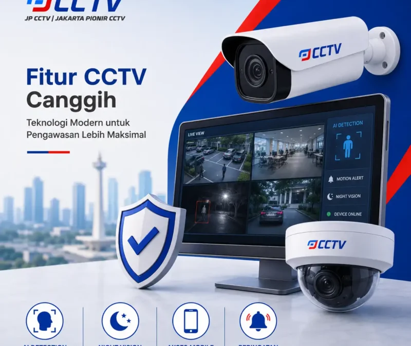 Fitur CCTV Canggih JP CCTV dengan AI detection, night vision, akses mobile, dan peringatan cepat untuk pengawasan modern