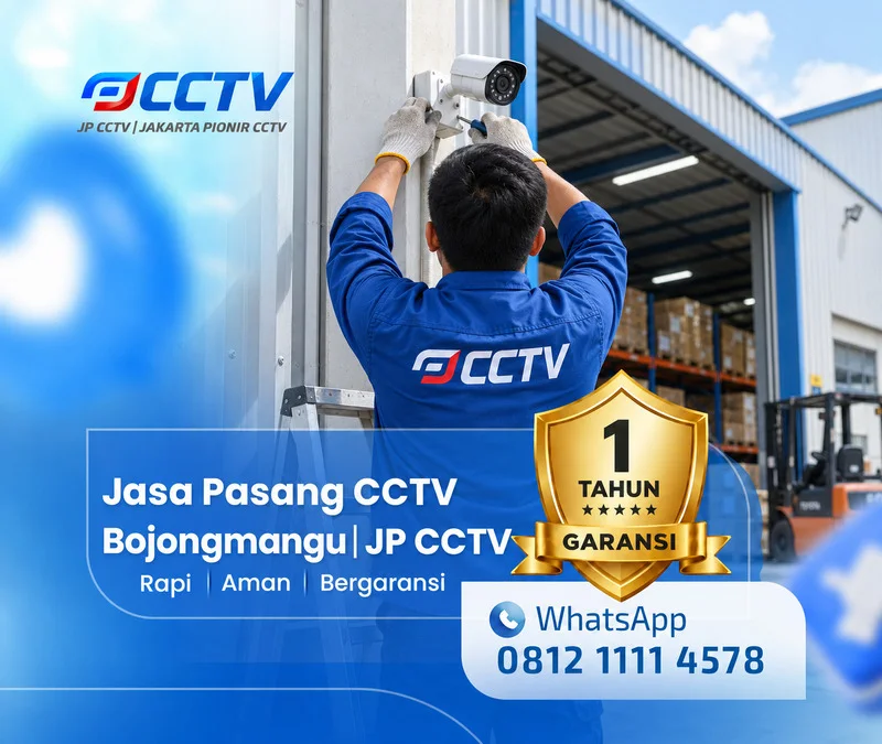 Tim JP CCTV menangani teknisi CCTV di Bojongmangu