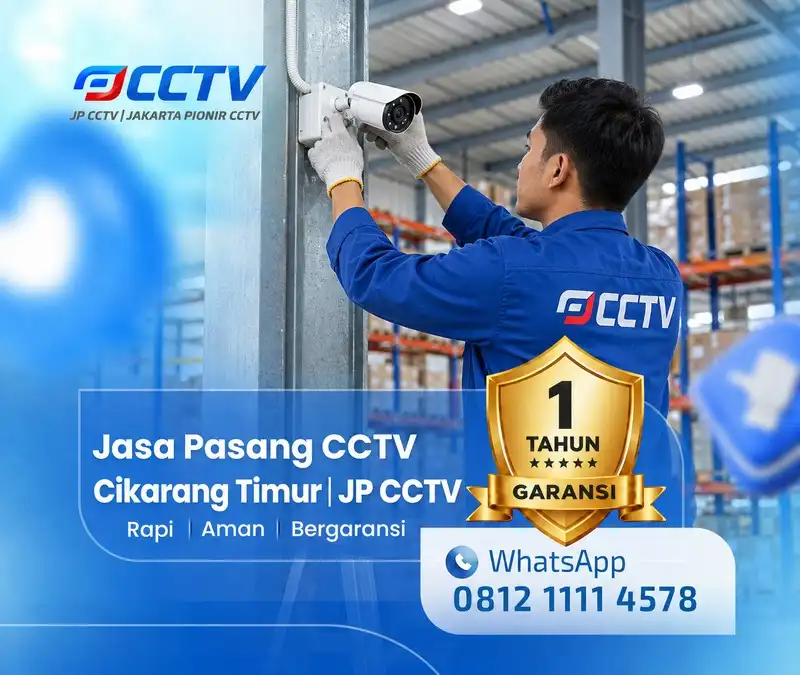 Proses teknisi CCTV bersama teknisi JP CCTV di Cikarang Timur