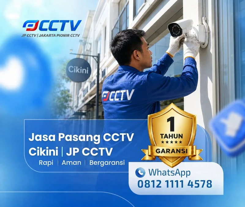 Proses teknisi CCTV bersama teknisi JP CCTV di Cikini
