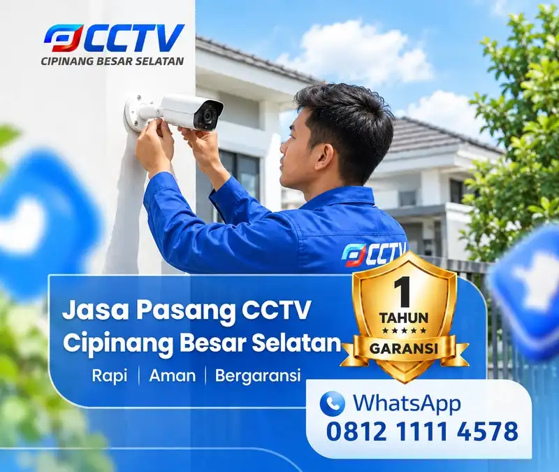 Dokumentasi lapangan pemasangan CCTV JP CCTV di Cipinang Besar Selatan