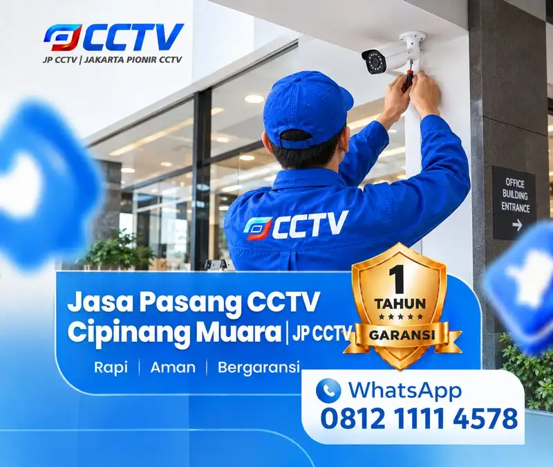 Proses pemasangan CCTV bersama teknisi JP CCTV di Cipinang Muara