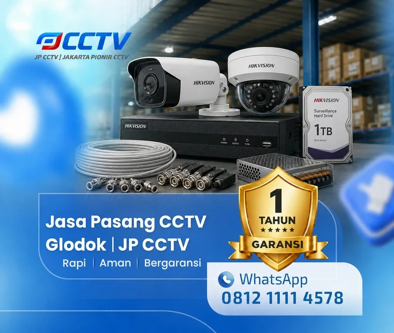Pekerjaan kamera CCTV Hikvision JP CCTV di Glodok