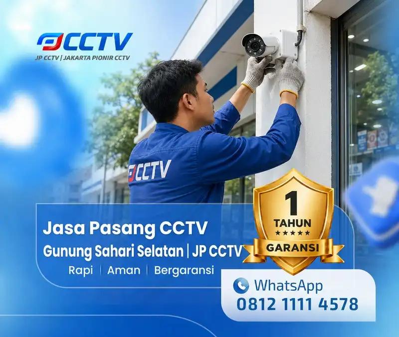 Dokumentasi lapangan teknisi CCTV JP CCTV di Gunung Sahari Selatan
