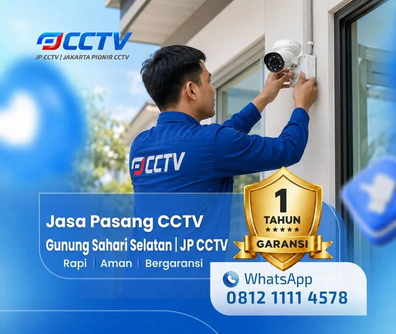 Pemasangan dan pengaturan teknisi CCTV JP CCTV di Gunung Sahari Selatan