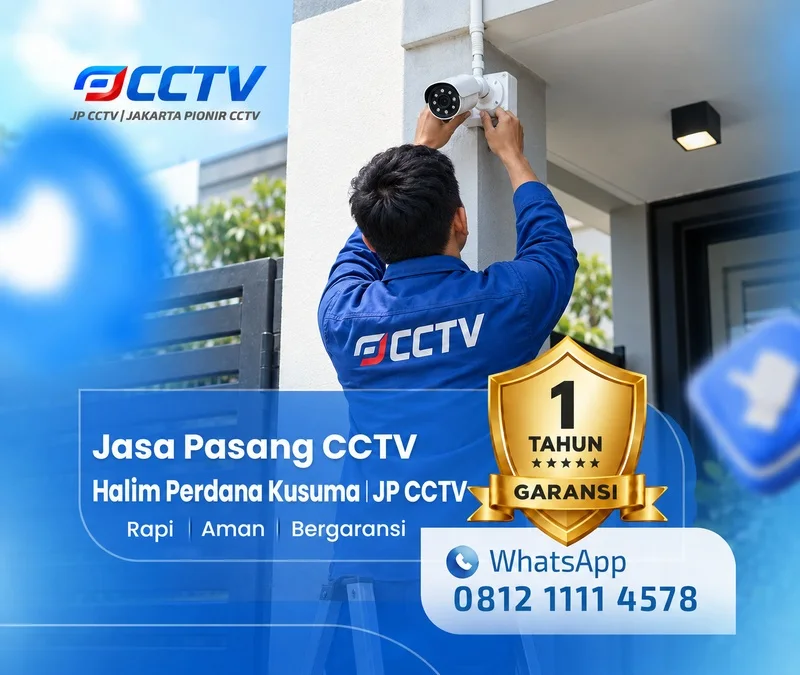 Proses teknisi CCTV bersama teknisi JP CCTV di Halim Perdana Kusuma