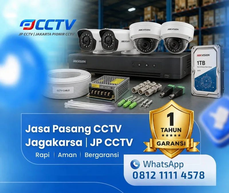 Pemasangan dan pengaturan kamera CCTV Hikvision JP CCTV di Jagakarsa