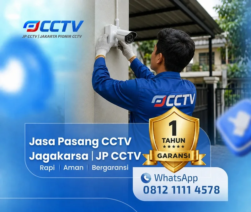 Tim JP CCTV menangani teknisi CCTV di Jagakarsa