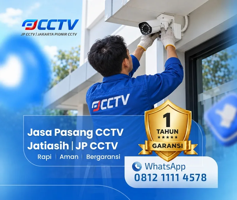 Tim JP CCTV menangani teknisi CCTV di Jatiasih