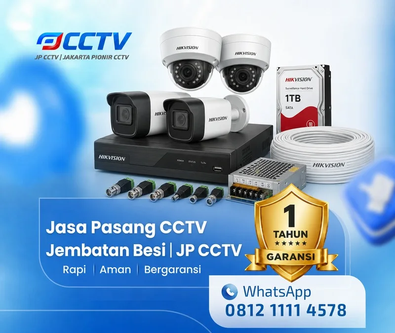 Hasil kamera CCTV Hikvision oleh JP CCTV di Jembatan Besi