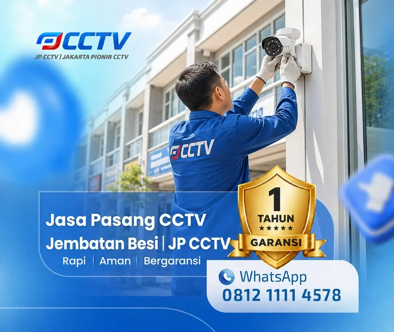 Proses teknisi CCTV bersama teknisi JP CCTV di Jembatan Besi