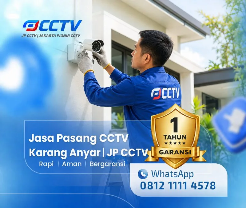 Tim JP CCTV menangani teknisi CCTV di Karang Anyar