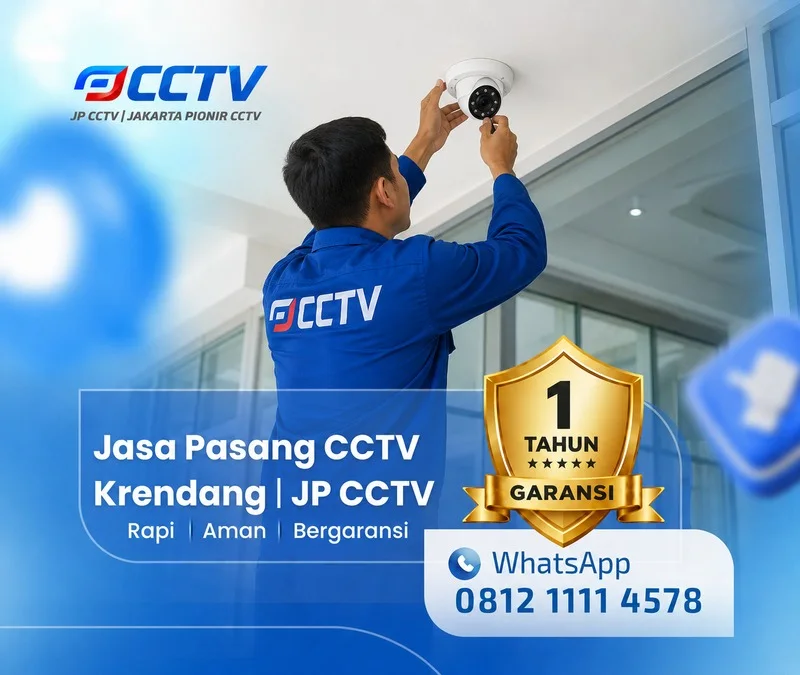 Pemasangan dan pengaturan teknisi CCTV JP CCTV di Krendang