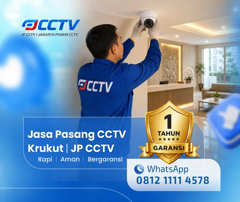 Tim JP CCTV menangani teknisi CCTV di Krukut