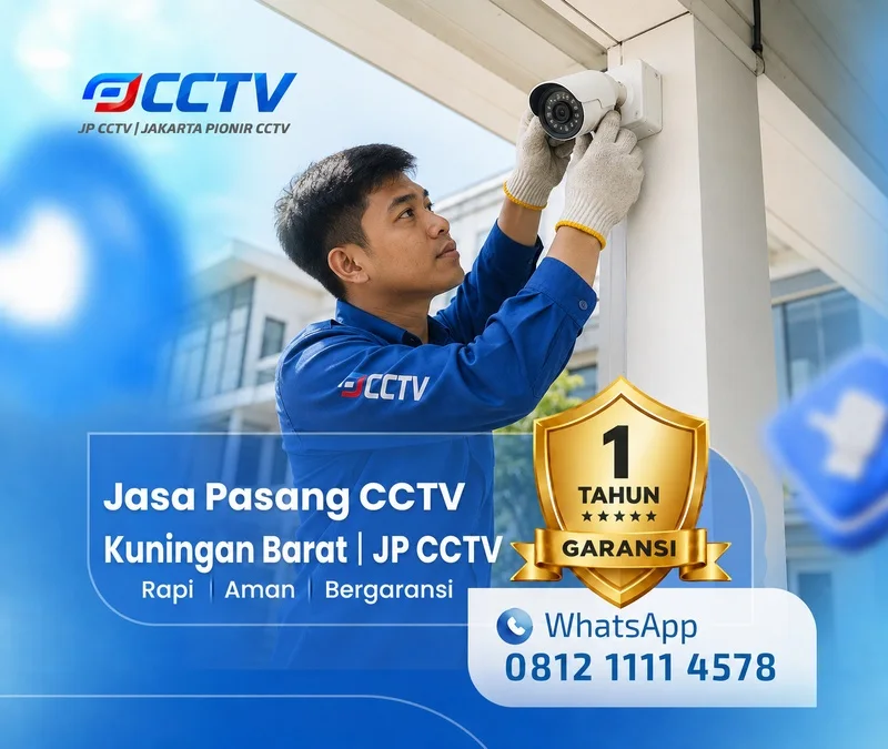 Proses teknisi CCTV bersama teknisi JP CCTV di Kuningan Barat
