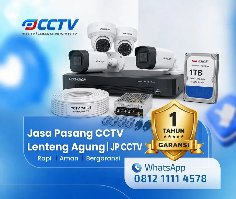 Pemasangan dan pengaturan kamera CCTV Hikvision JP CCTV di Lenteng Agung