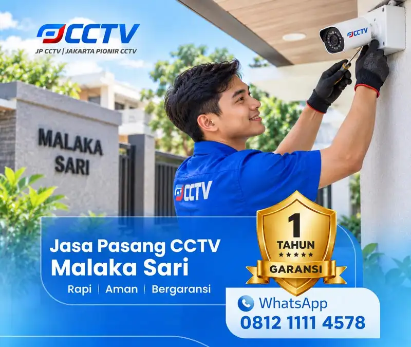 Pekerjaan pemasangan CCTV JP CCTV di Malaka Sari