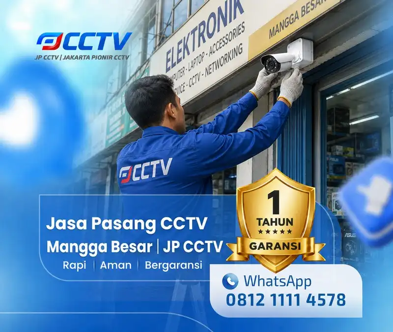 Proses teknisi CCTV bersama teknisi JP CCTV di Mangga Besar