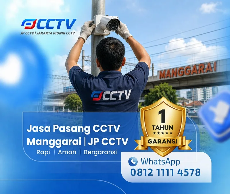 Tim JP CCTV menangani teknisi CCTV di Manggarai