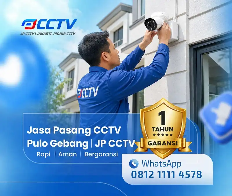 Proses teknisi CCTV bersama teknisi JP CCTV di Pulo Gebang