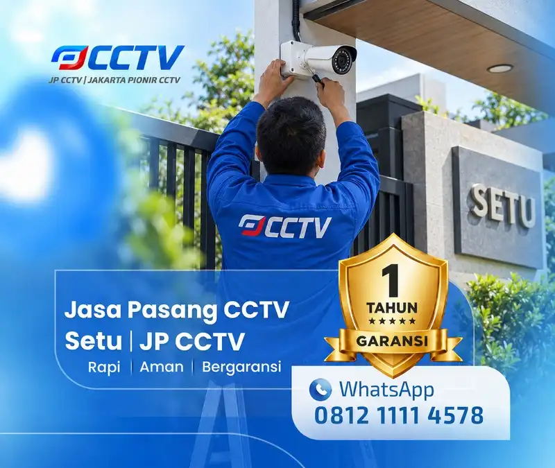 Tim JP CCTV menangani teknisi CCTV di Setu