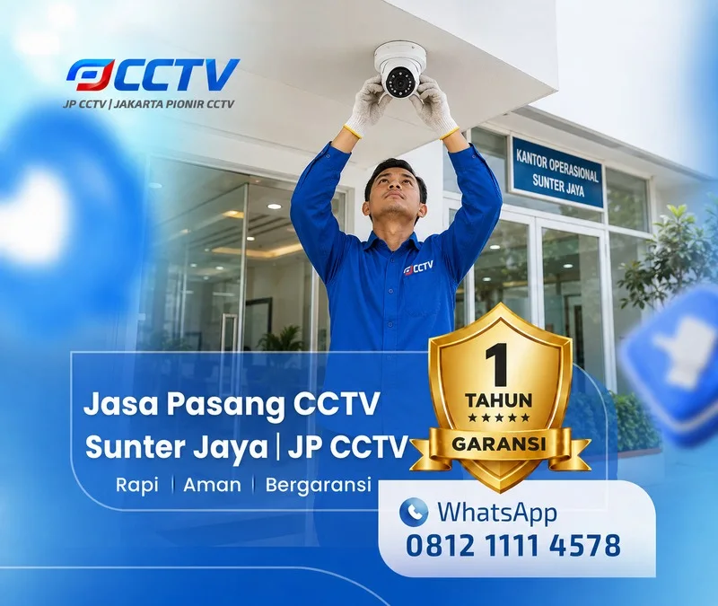 Pemasangan dan pengaturan teknisi CCTV JP CCTV di Sunter Jaya