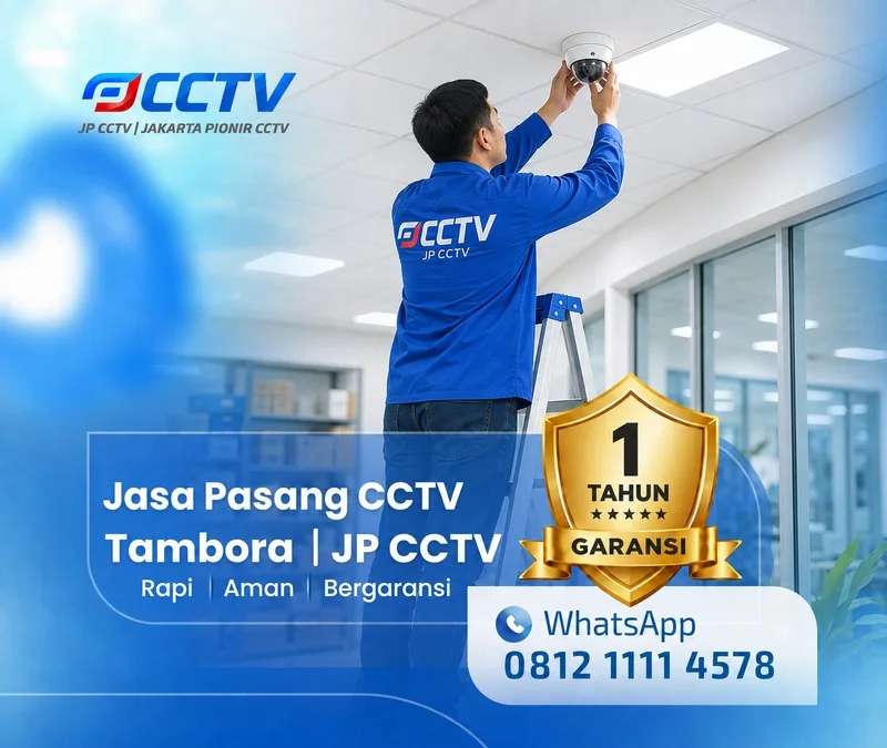 Pemasangan dan pengaturan teknisi CCTV JP CCTV di Tambora