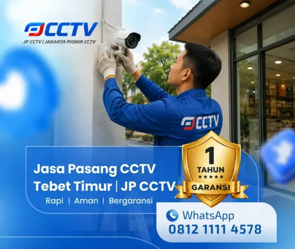 Tim JP CCTV menangani teknisi CCTV di Tebet Timur