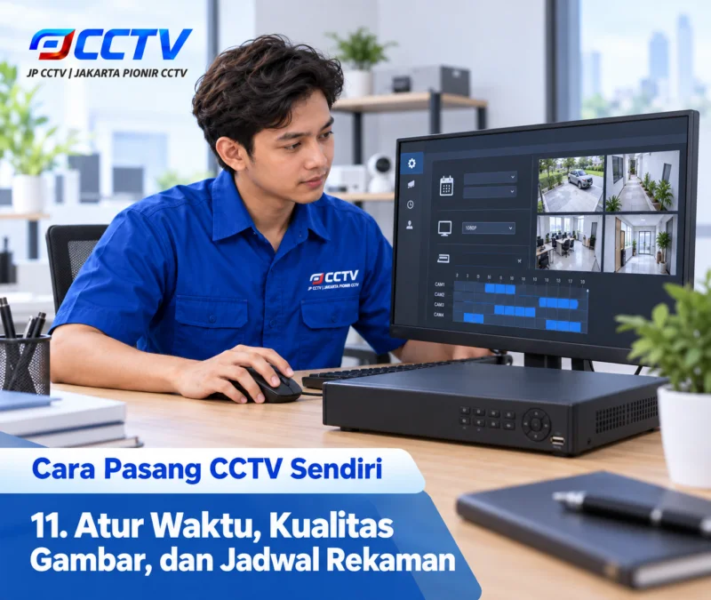 Pekerjaan pemasangan CCTV JP CCTV di rumah