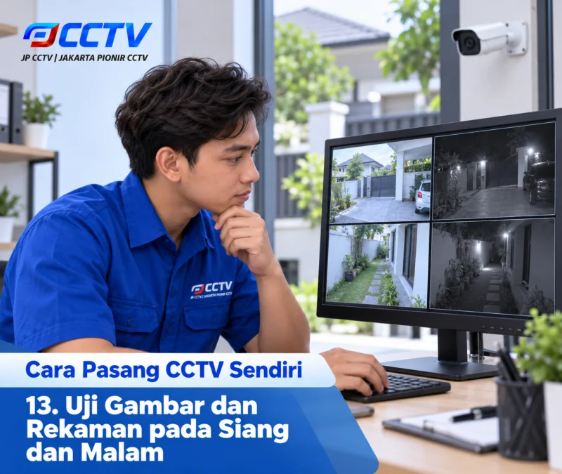 Proses pemasangan CCTV bersama teknisi JP CCTV di rumah